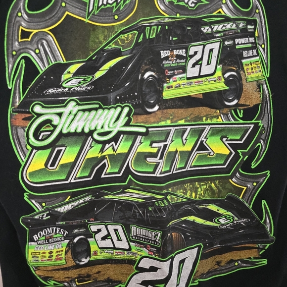 Jimmy Owens The Nightmare Racing Medium Shirt Dirt Racing Y2k - Picture 6 of 9